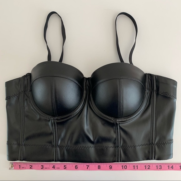 faux leather corset bustier - Picture 4 of 8